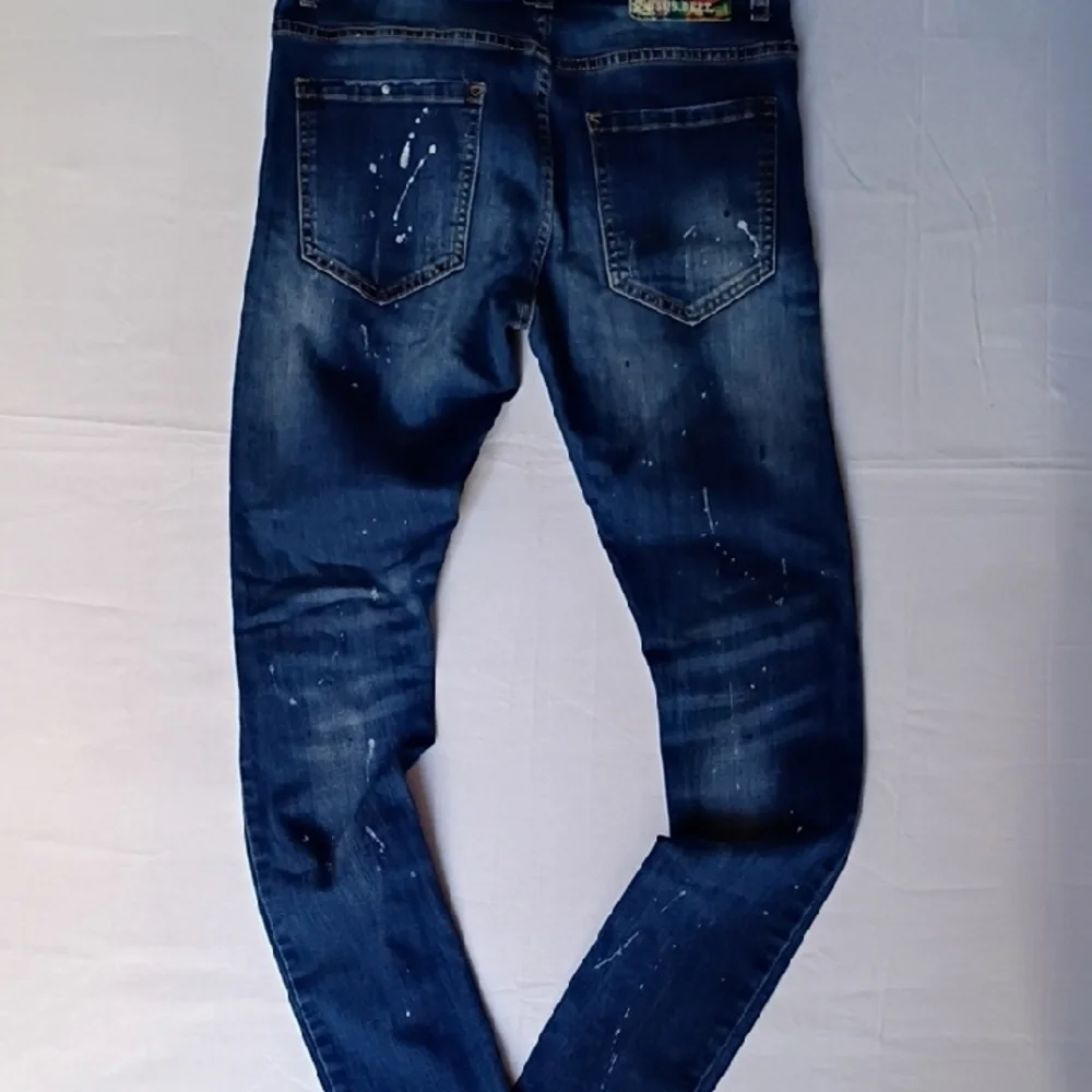 DSQUARED2 Men's Distressed Patches Blue Jeans Size EU 48